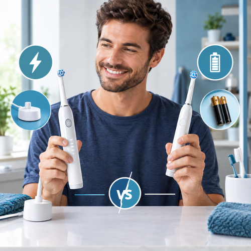 Brosse à dents électrique rechargeable vs à piles : le comparatif complet 2026