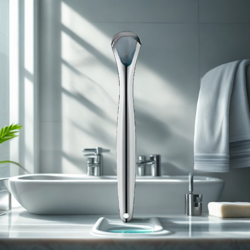 CleanTongue Pro grattoir à langue antibactérien éliminant 99,9% des bactéries, stoppe la mauvaise haleine instantanément, accessoire hygiène buccale efficace pour haleine fraîche durable