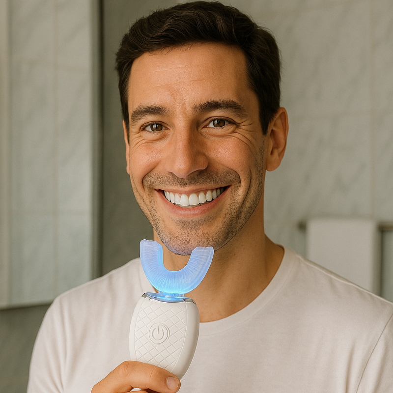 Brosse a dent électrique sonique intelligente forme en U blanchissant