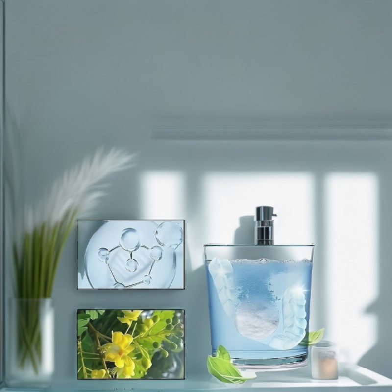 Nettoyage rapide et efficace des prothèses dentaires et aligneurs avec FreshTab Pro – élimine les mauvaises odeurs, redonne éclat et blancheur en 3 minutes sans frotter.