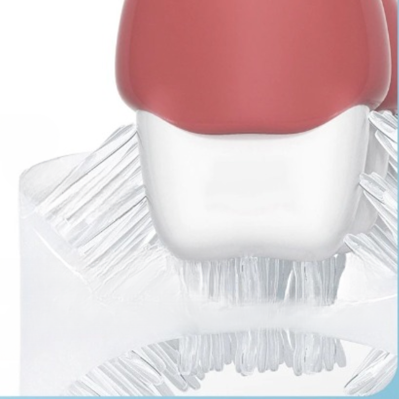 brossage des dents avec silicone