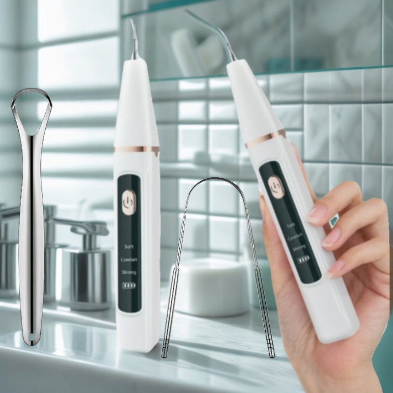 Duo Expert Propreté Totale DentalPro Smile – Élimine le tartre et la mauvaise haleine en quelques secondes par jour – Hygiène bucco-dentaire professionnelle, sourire blanc et haleine fraîche durable.