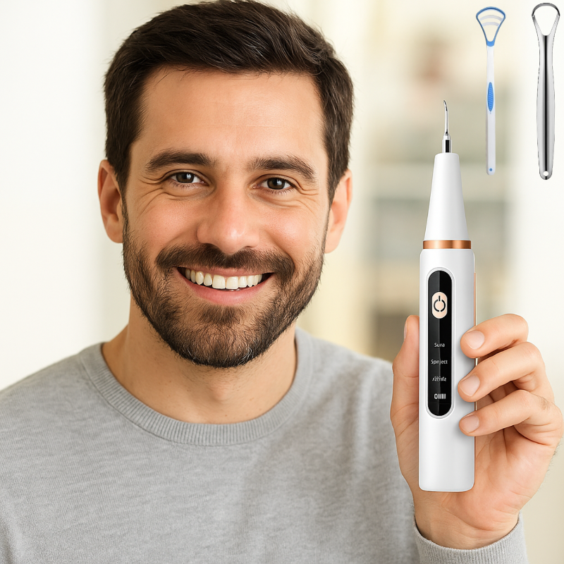 Détartreur dentaire blanchisseur dentaire et grattoir a langue antibactéries