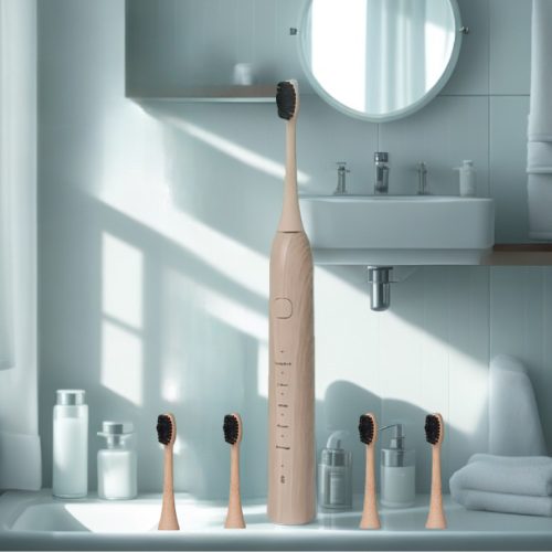 NaturalBambou Pro brosse à dents sonique écologique sans plastique - brosse à dents bambou rechargeable pour sourire éclatant et gencives saines, alternative durable et zéro déchet