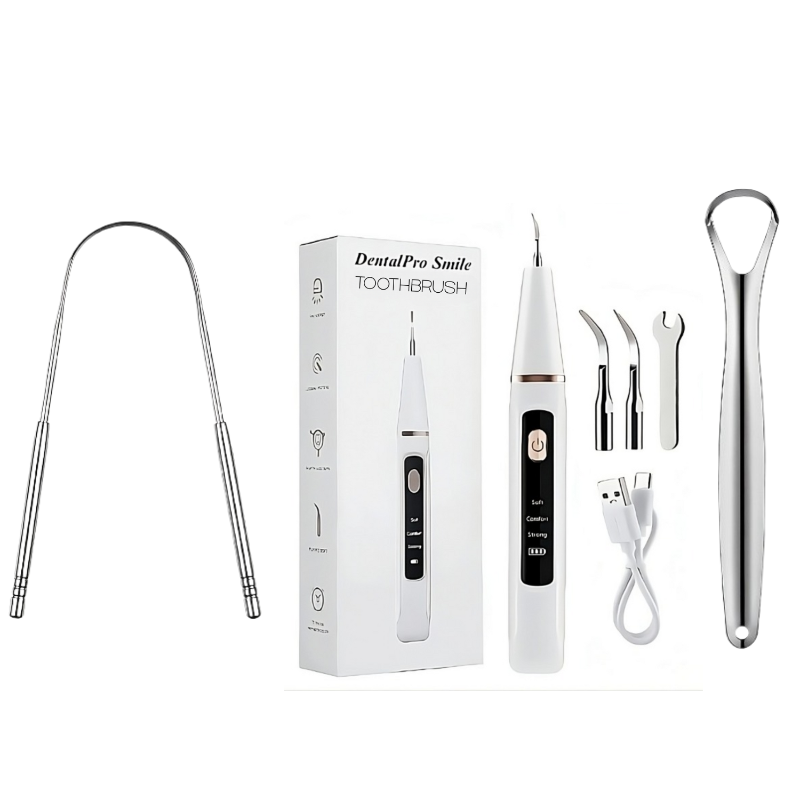 Duo Expert Propreté Totale DentalPro Smile – Élimine le tartre et la mauvaise haleine en quelques secondes par jour – Hygiène bucco-dentaire professionnelle, sourire blanc et haleine fraîche durable.