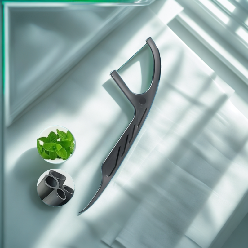 FlossClean Pro™ – Fil dentaire au charbon actif et menthe pour éliminer la plaque dentaire, nettoyer entre les dents et offrir une haleine fraîche en 30 secondes – Solution anti-mauvaise haleine rapide et efficace.