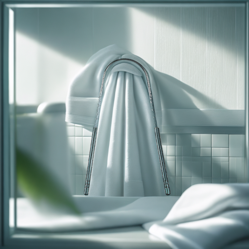 CleanTongue Pro grattoir à langue antibactérien éliminant 99,9% des bactéries, stoppe la mauvaise haleine instantanément, accessoire hygiène buccale efficace pour haleine fraîche durable