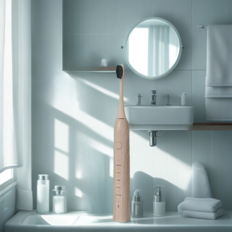 NaturalBamboo Pro brosse à dents sonique écologique sans plastique - brosse à dents bambou rechargeable pour sourire éclatant et gencives saines, alternative durable et zéro déchet