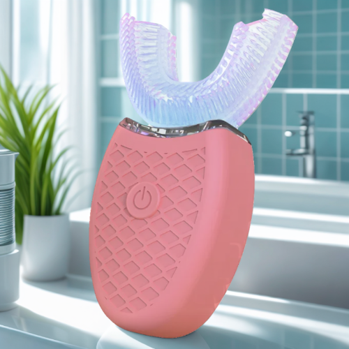 Best U-shaped electric toothbrush DentalPro Smile U-Shaped Pro with soft silicone, LED whitening and 360° cleaning for teeth and gums