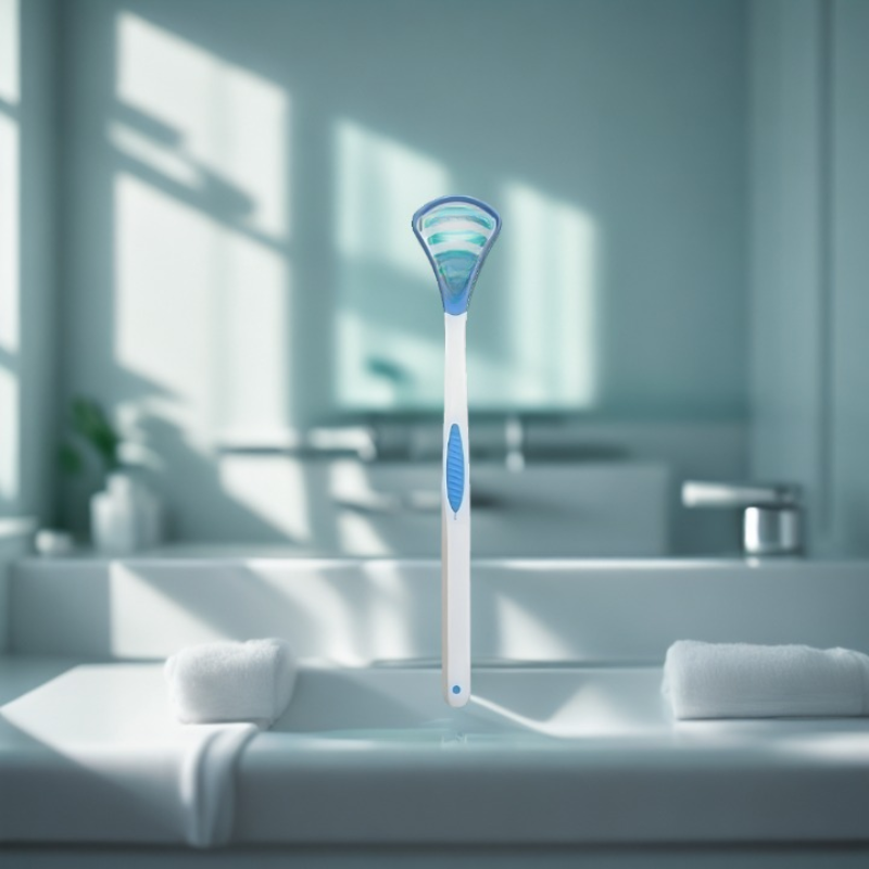 CleanTongue Pro grattoir à langue antibactérien éliminant 99,9% des bactéries - stop mauvaise haleine instantanément - haleine fraîche durable - accessoire hygiène buccale efficace