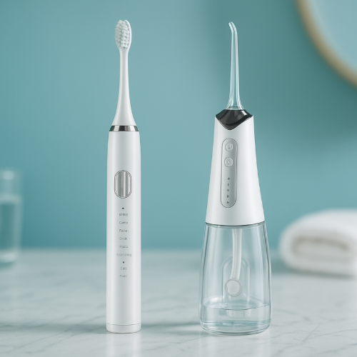 Jet dentaire HydroJet Pro DentalPro Smile – Pression réglable de douce à intense – Nettoyage interdentaire efficace même sous la douche.