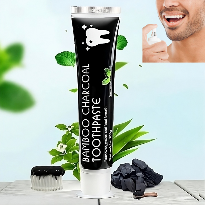 Dentifrice au charbon de bamboo et spray anti mauvaise haleine 