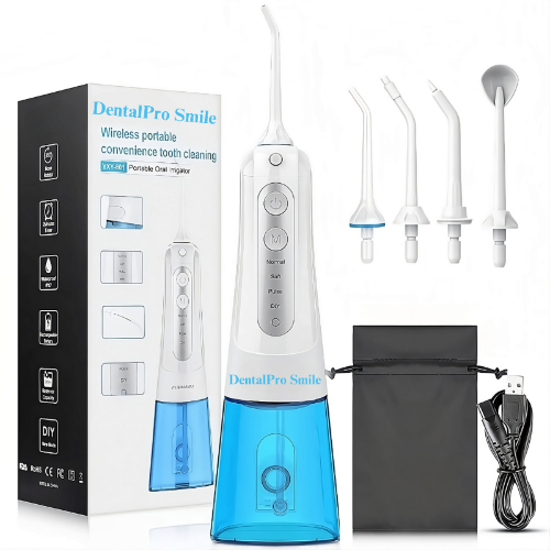 Best water flosser for sensitive gums - HydroJet Pro – IPX7 electric water flosser, professional oral irrigator removing 99.9% of plaque