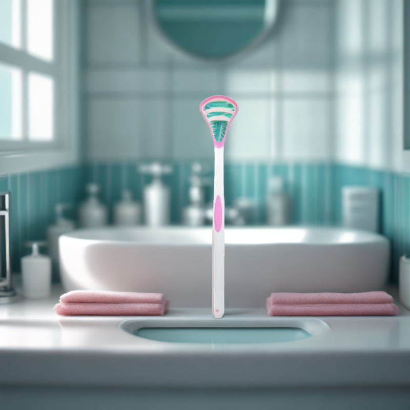 CleanTongue Pro grattoir à langue antibactérien éliminant 99,9% des bactéries - stop mauvaise haleine instantanément - haleine fraîche durable - accessoire hygiène buccale efficace